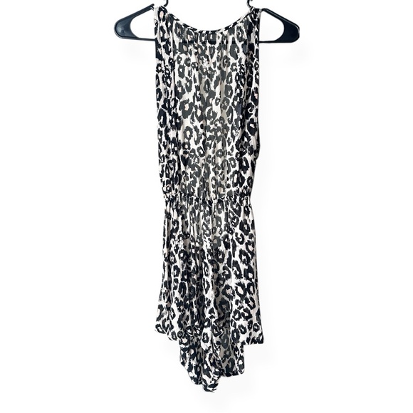 NWT LPA Lala Leopard Print Sleeveless Romper in Astrid Leo Mini Shorts Romper XS - Picture 3 of 8